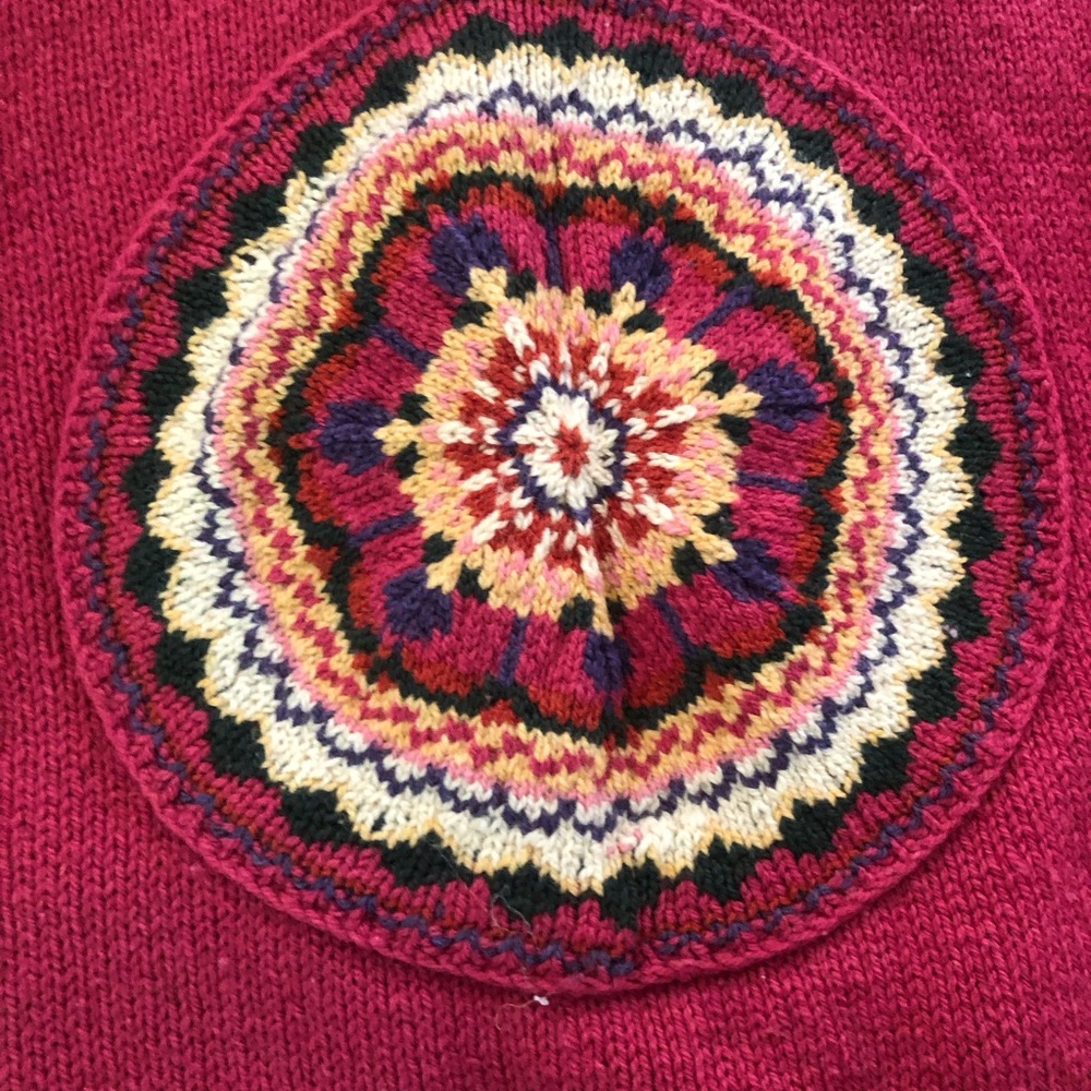 Women’s PHILOSOPHER’s Ontario Wool Hand Knit Granny Square Cardigan Size L/XL - Picture 7 of 8